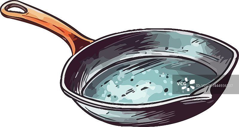 煎锅里的油炸食物图片素材