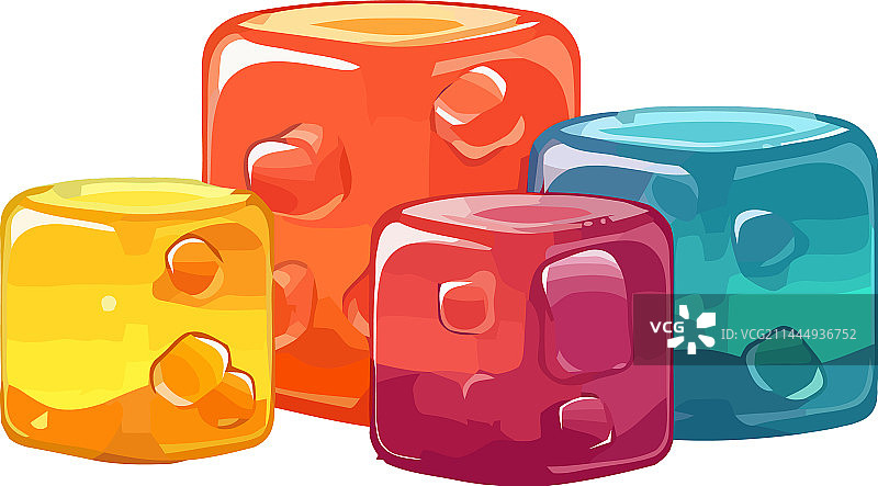 甜果冻块糖果图片素材