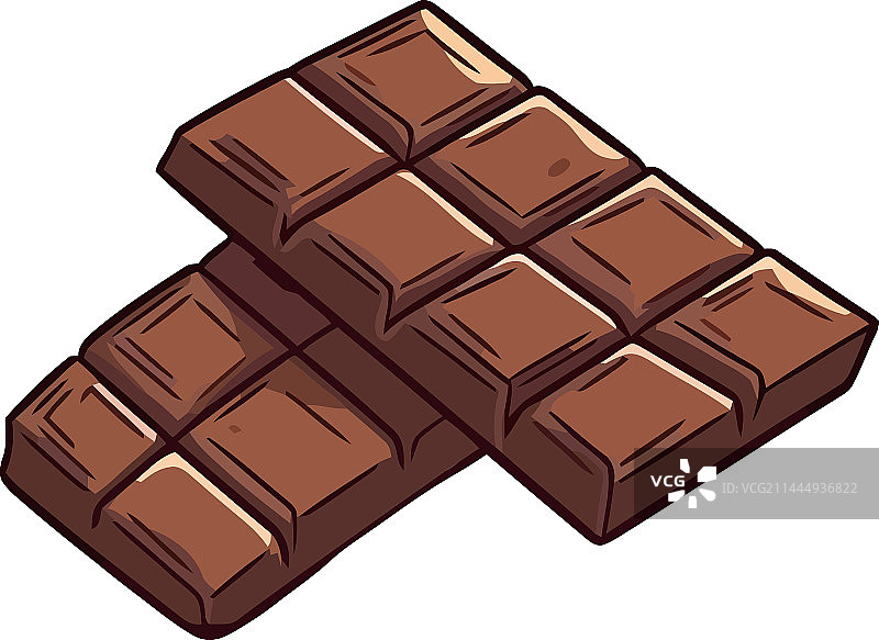 叠放的黑巧克力棒：不健康的饮食图片素材