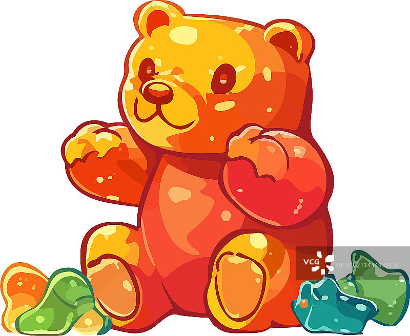 可爱的泰迪熊软糖图片素材