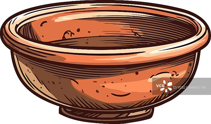 乡村风格陶碗图片素材