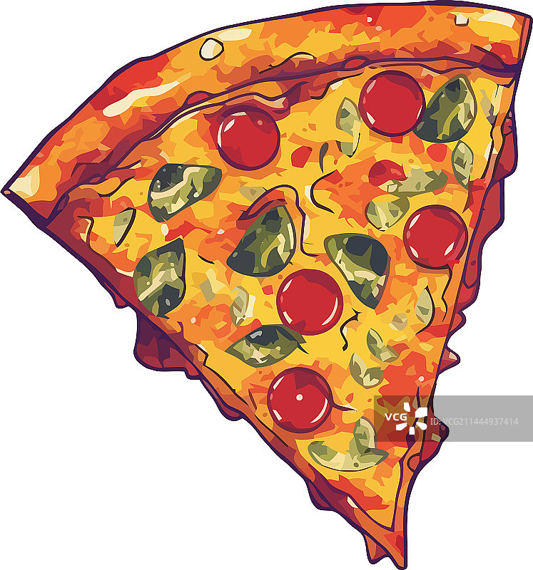 新鲜出炉的意大利辣香肠蔬菜披萨图片素材