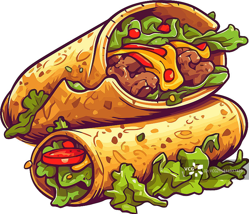 烤猪肉塔可搭配新鲜香菜莎莎酱图片素材