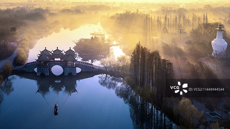 诗意瘦西湖，水韵江苏图片素材