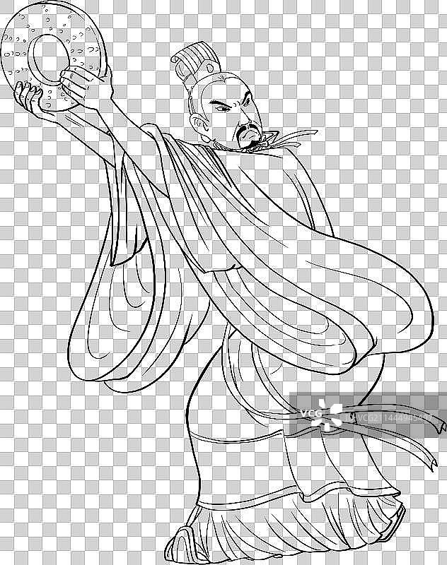 古代成语故事完璧归赵人物动作元素图片素材