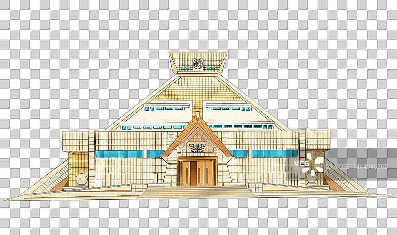 河南郑州城市地标现代建筑郑州博物馆元素图片素材