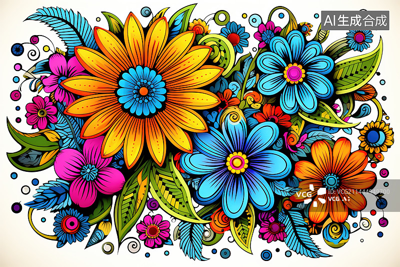 【AI数字艺术】无缝隙花纹背景图片素材