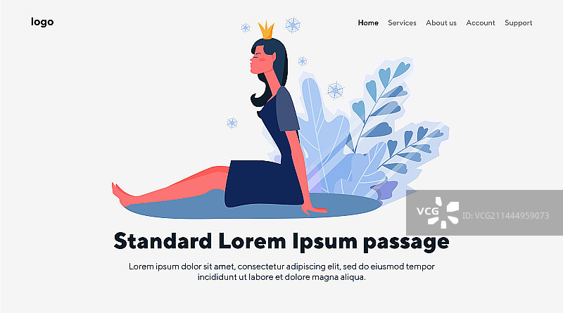 戴皇冠的年轻女人图片素材