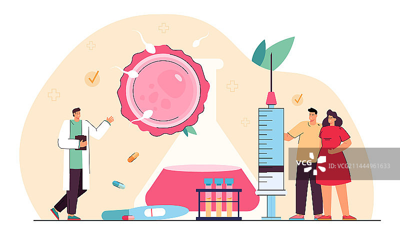 已婚夫妇接受不孕症治疗图片素材