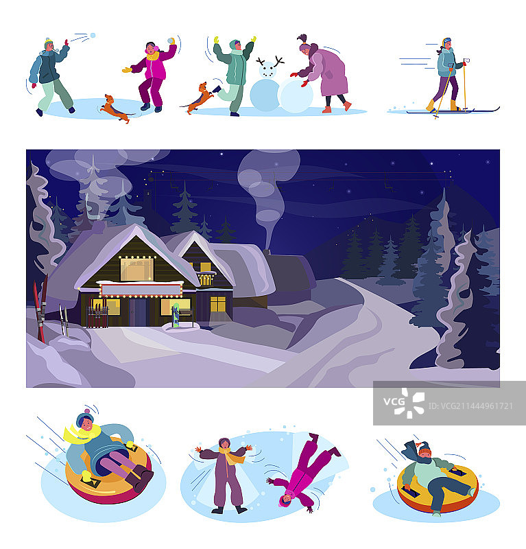 冬季休闲套装图片素材