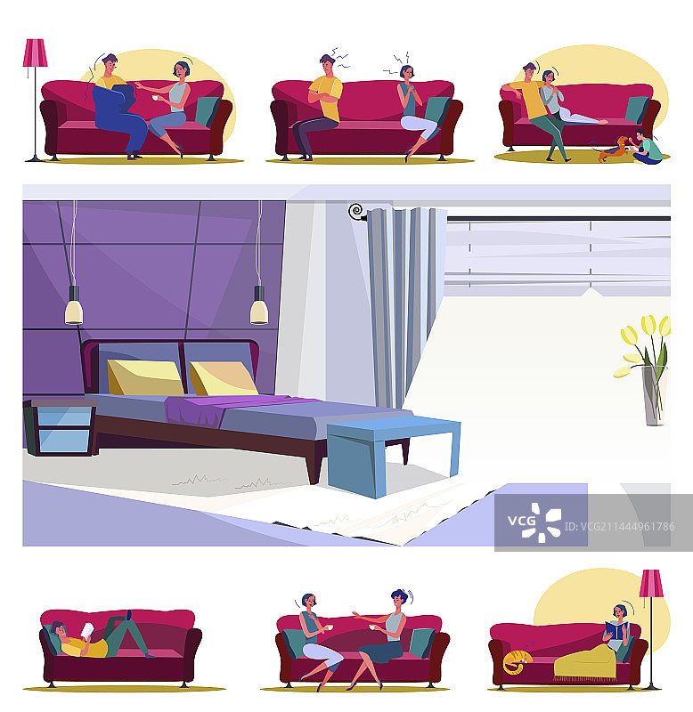 居家通信与休闲套装图片素材