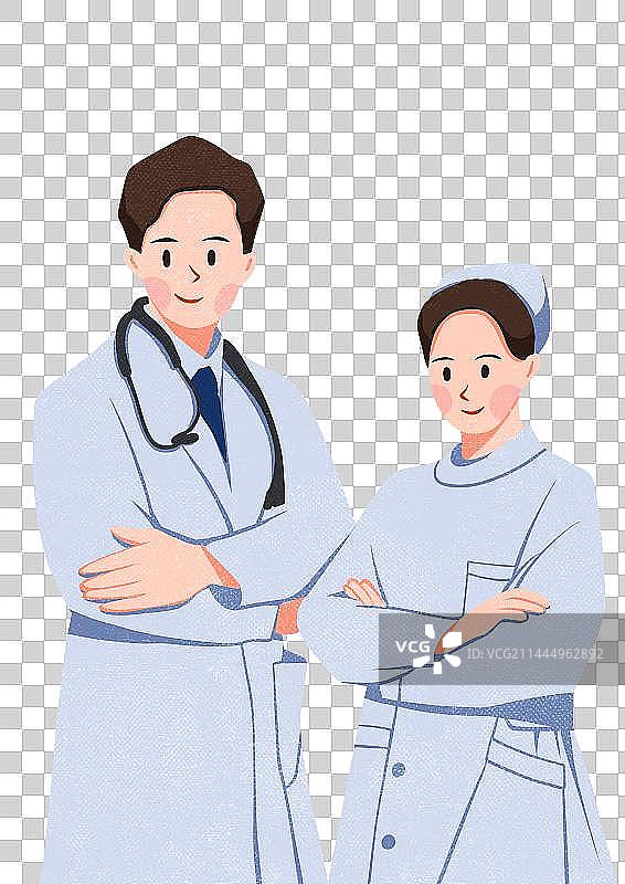 医生护士插画元素图片素材