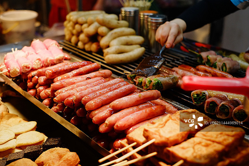 夜市香肠小吃图片素材