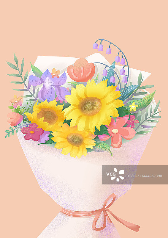 节日花朵插画图片素材