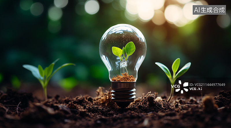 【AI数字艺术】绿色能源新能源保护环境图片素材
