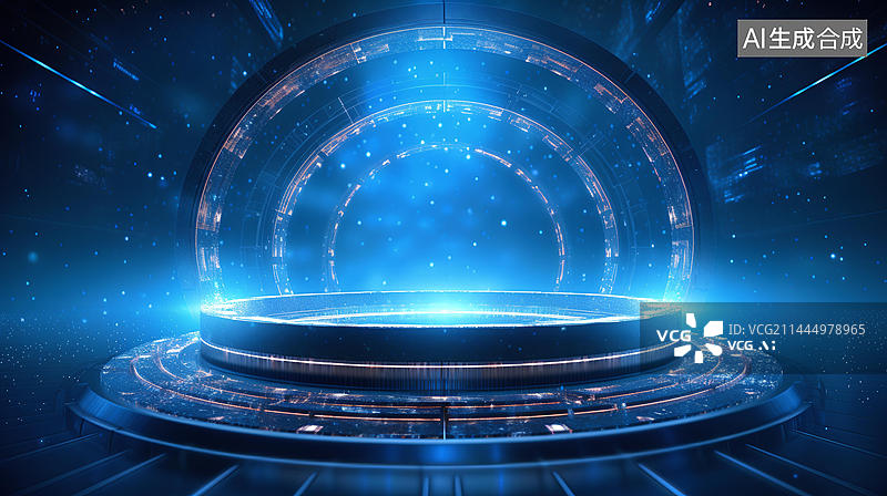 【AI数字艺术】高科技环形背景素材图片素材