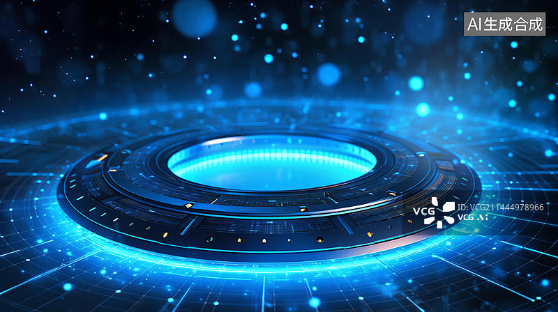 【AI数字艺术】高科技环形背景素材图片素材