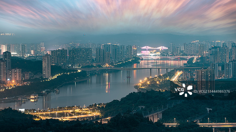 重庆乡村美景-合川区高铁交通图片素材