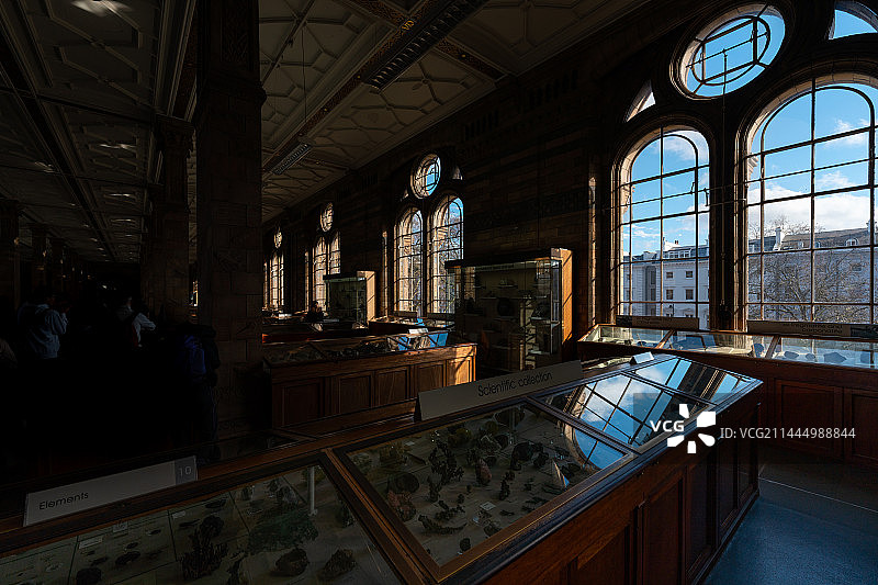 英国自然历史博物馆矿石厅图片素材