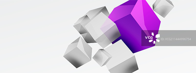 三维立方体抽象背景组成图片素材