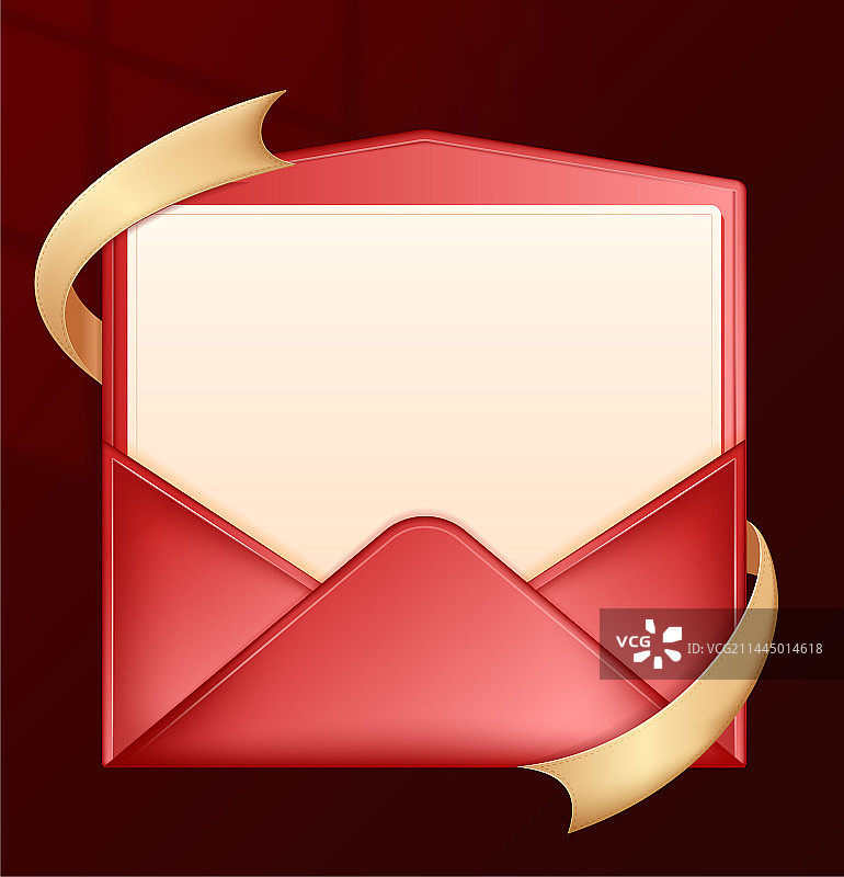红色信封邀请函图片素材