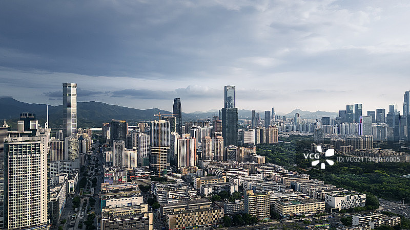 华强北航拍图片素材