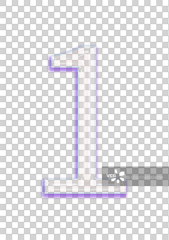 透明玻璃效果数字1免扣素材图片素材