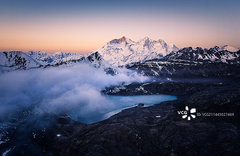 晓乌措的清晨图片素材