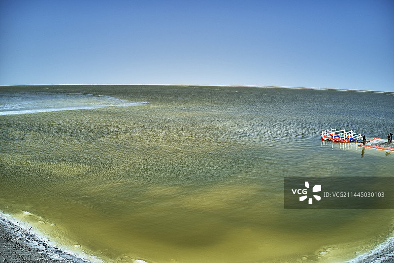 新疆若羌罗布泊钾盐厂航拍图片素材