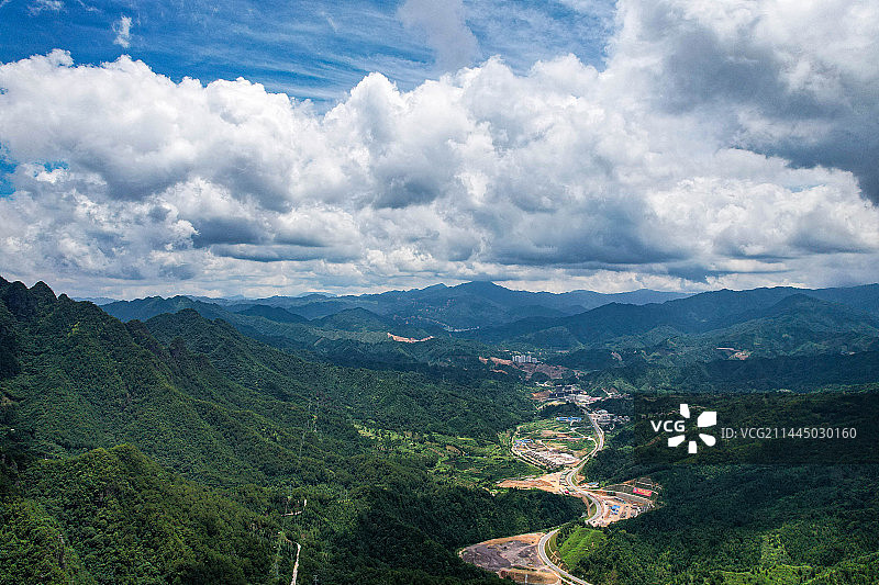 航拍广西金秀莲花山风景图片素材