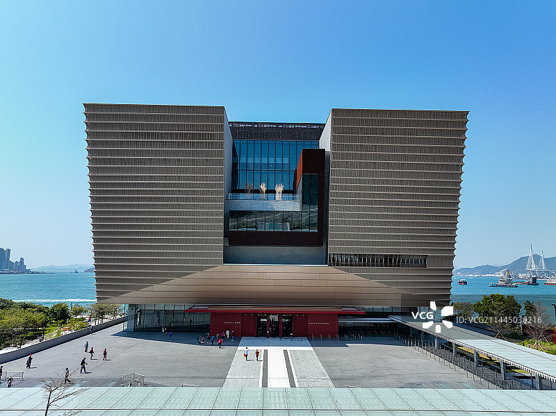 香港故宫建筑风光航拍图片素材
