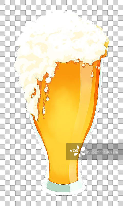 盛满啤酒的玻璃杯图片素材