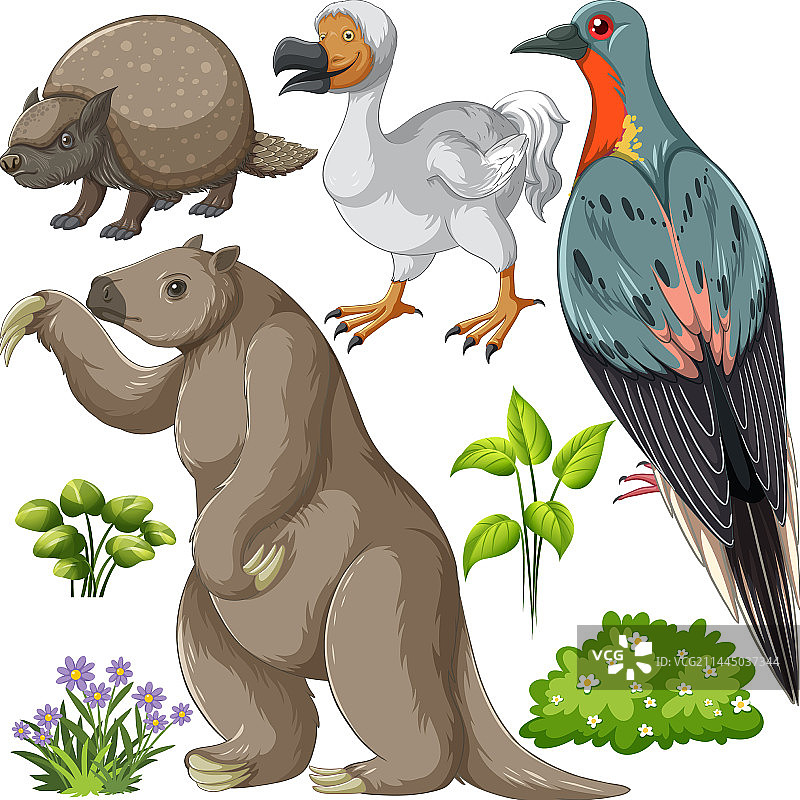 各种已灭绝的动物图片素材