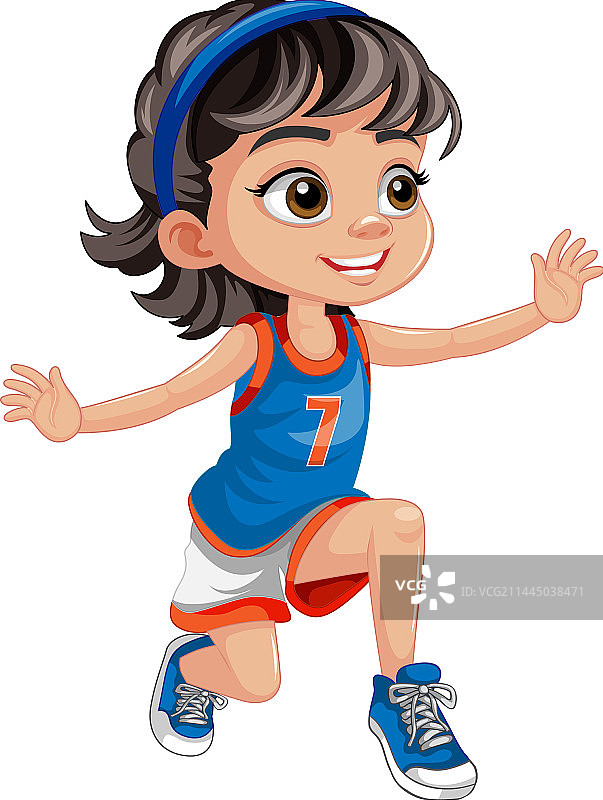 穿着篮球服的女孩图片素材
