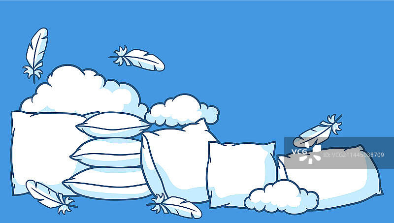 带枕头睡眠配件的背景图片素材