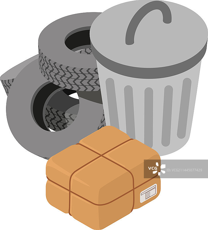 废车场等距破旧轮胎图标图片素材