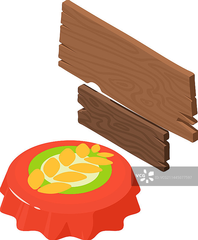 饮料概念等距金属图标图片素材