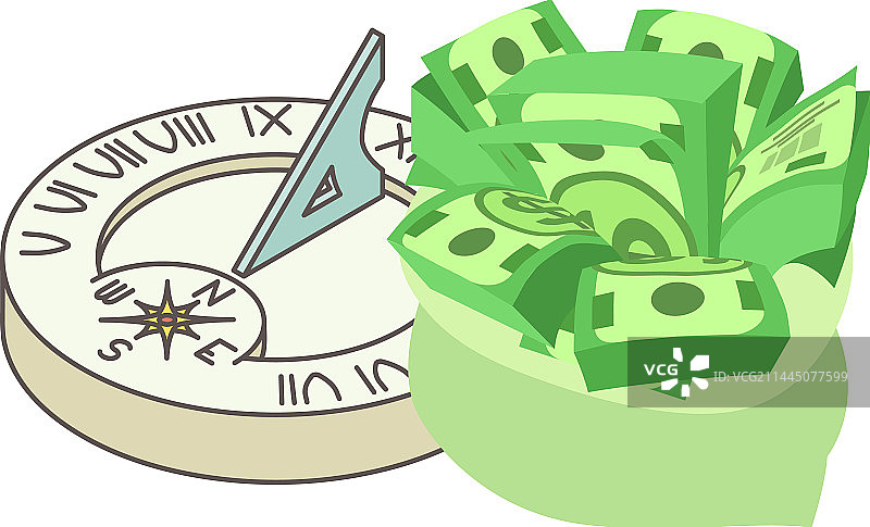 金融概念等距日晷图标图片素材