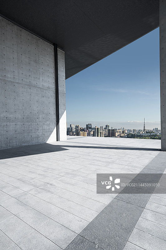 混凝土建筑停车场图片素材