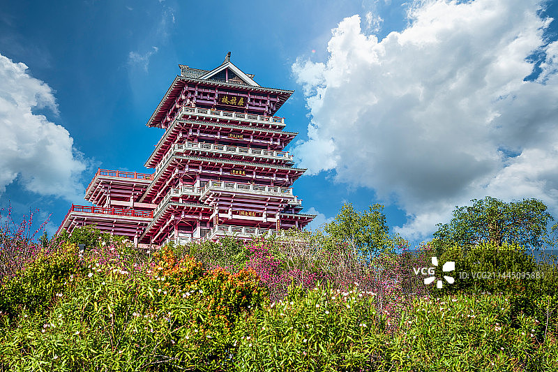 佛山市里水展旗峰公园的展旗楼图片素材
