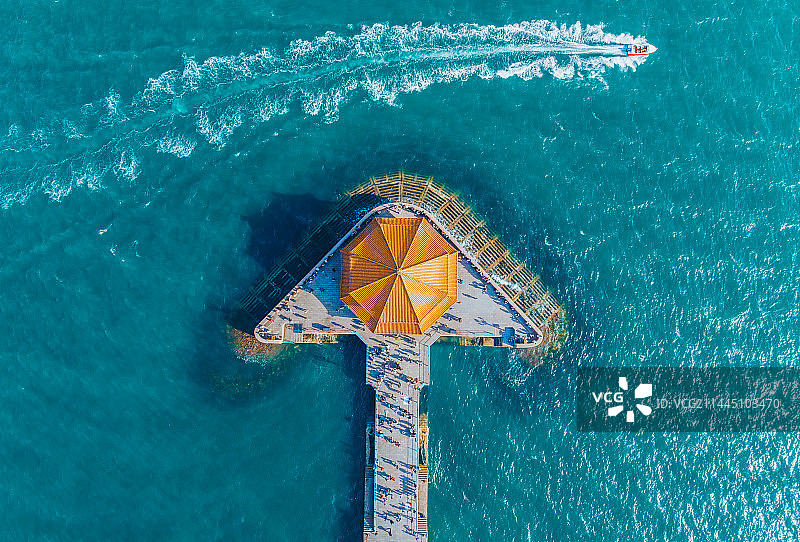 青岛栈桥回澜阁图片素材