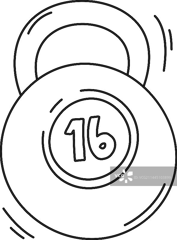 壶铃器械线性设计图片素材