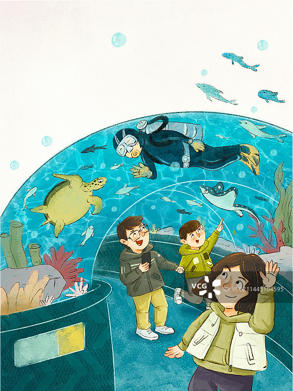 一家三口的幸福生活图片素材