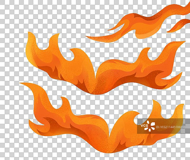 扁平化肌理风烈火燃烧插画元素图片素材