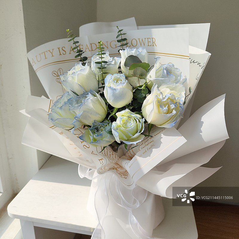 碎冰蓝玫瑰图片素材