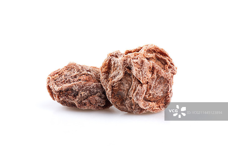 白底上的蜜饯话梅梅子特写图片素材