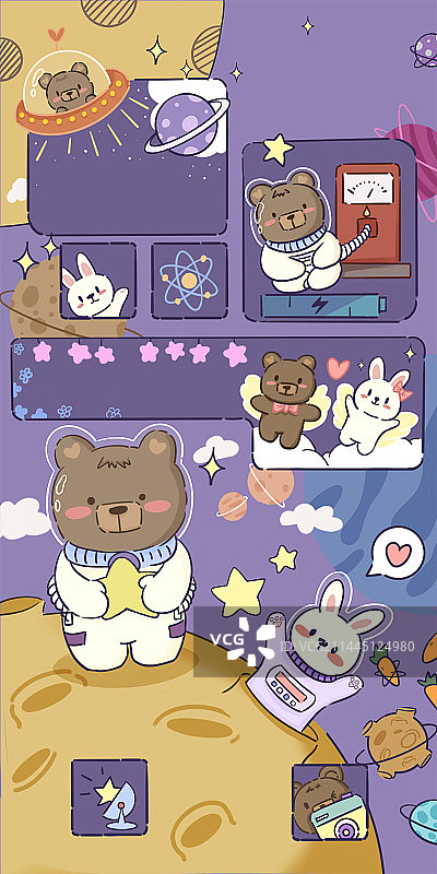 手绘手机主题壁纸图片素材