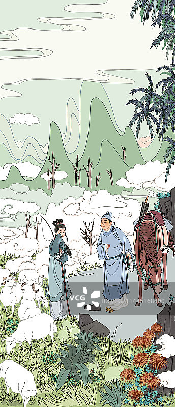 柳毅传书图片素材