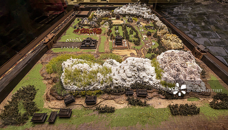 北京中国园林博物馆：北宋艮岳——宋代皇家园林的典型代表。宋徽宗赵佶自作《御制艮岳记》图片素材