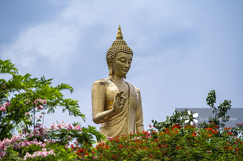 西双版纳勐泐大佛寺佛像图片素材